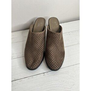 JC Women's Brown Mule High Heel Boots Bootie Slip-on Size 9
